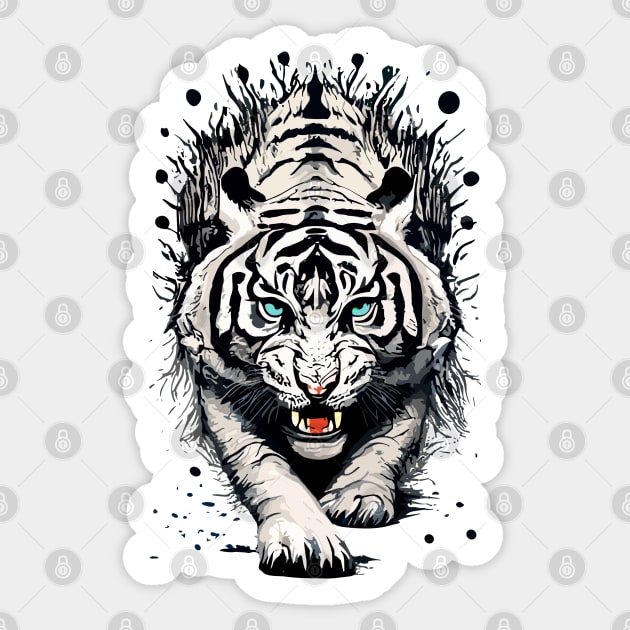 white tiger Sticker by NerdsbyLeo